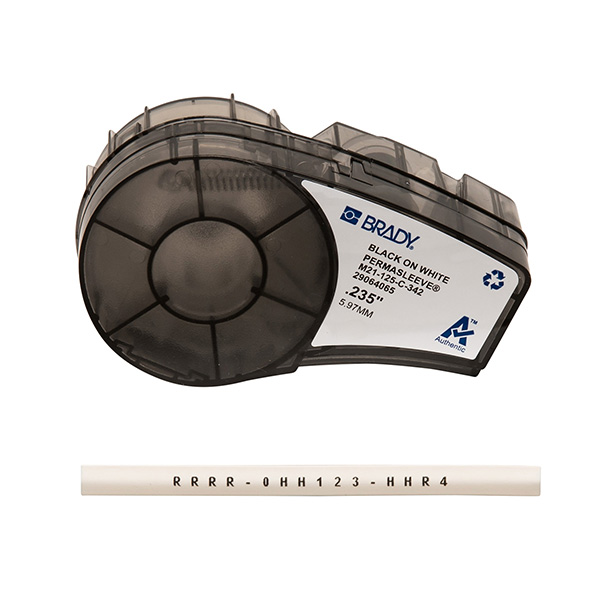 картинка Термоусадочная трубка Brady M21-125-C-342, черный на белом, brd110923