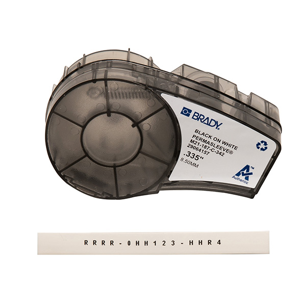 картинка Термоусадочная трубка Brady M21-187-C-342, черный на белом, brd110924